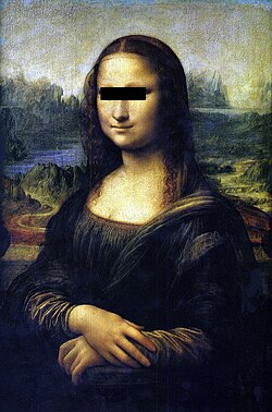 Black band over the eyes