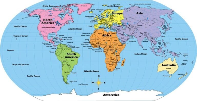 A world map to track countries visited – Your travel journey